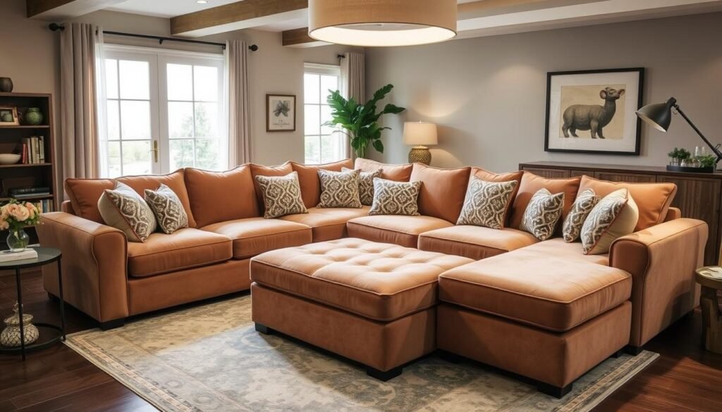 customizable sectional with ottoman