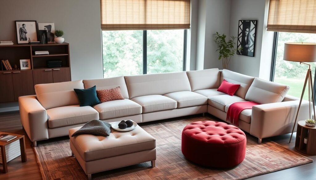 modern modular furniture with ottoman