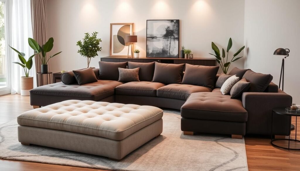modular sectional with storage ottoman