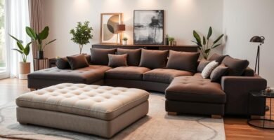modular sectional with storage ottoman