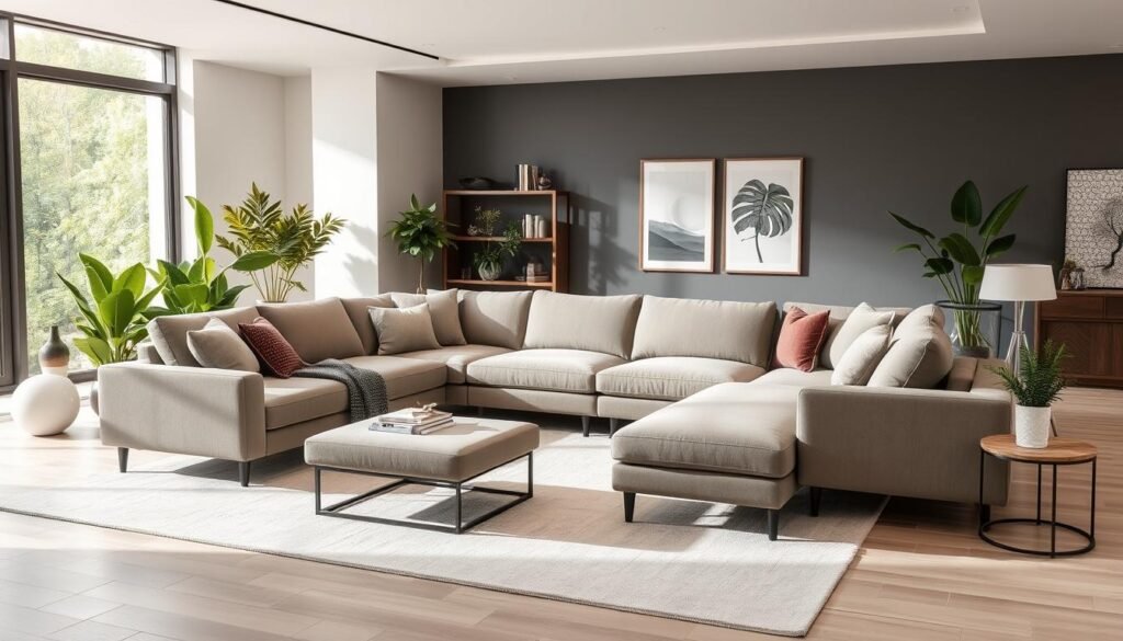 contemporary L-shaped sectional