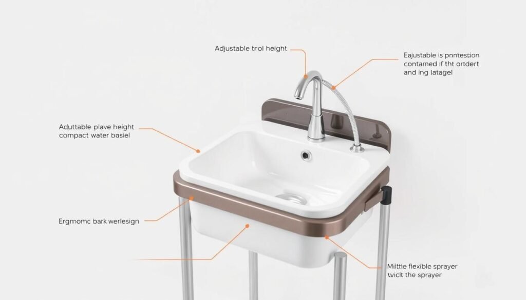 portable shampoo sink with sprayer