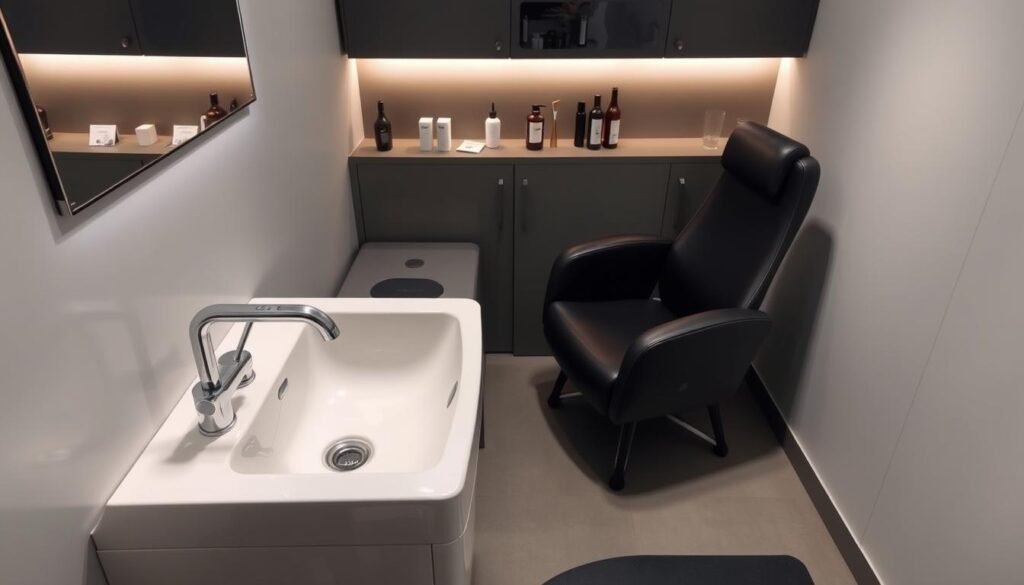 professional hair washing station