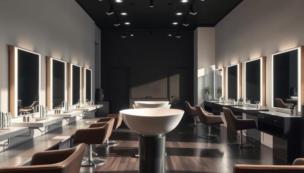 salon shampoo station
