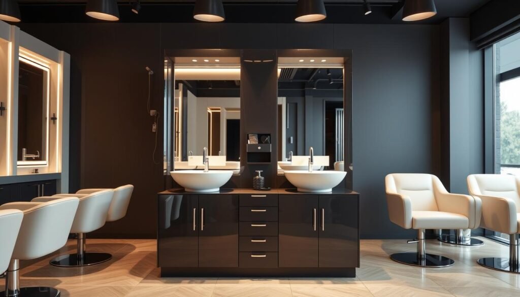 shampoo bowl cabinet