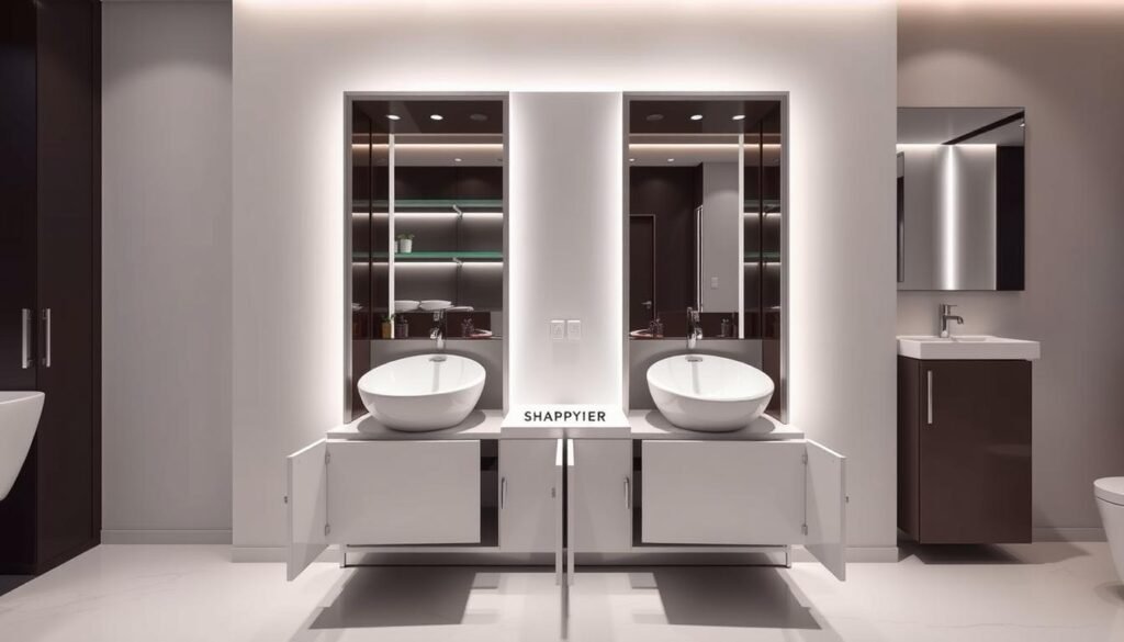 shampoo bowl cabinet