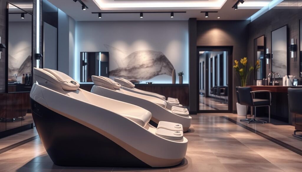 shampoo bowl with massage chair